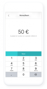 Money transfers in app